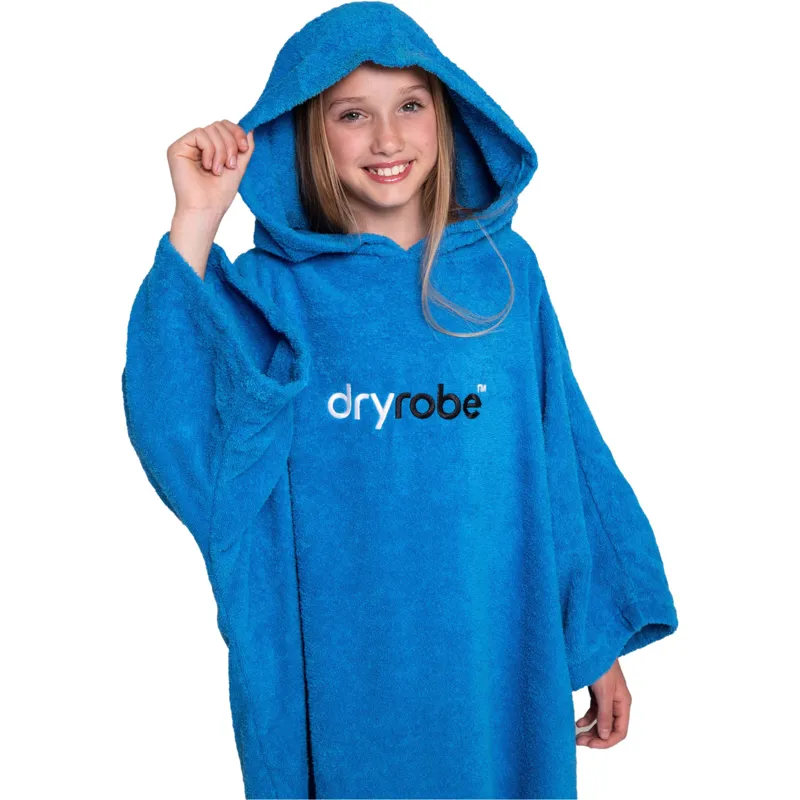 Dryrobe Kids Organic Cotton Towel Robe V3 Small 10-13 Years Cobalt Blue-4